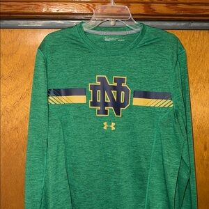 Under Armour Green Notre Dame Long Sleeve - M